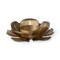 Antique Gold Flower Tealight Holder - Elegant Metal Candle Holder for Tealight & Votive Candles - 0.75" H x 4" D